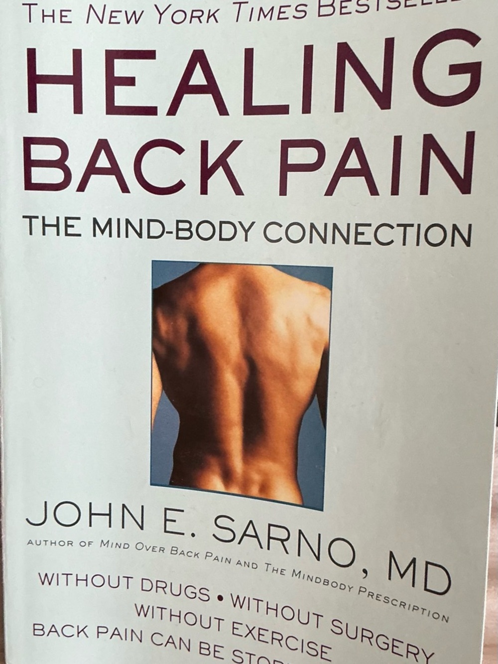 Book HEALING BACK PAIN, 193 pages, men & women/ paperback